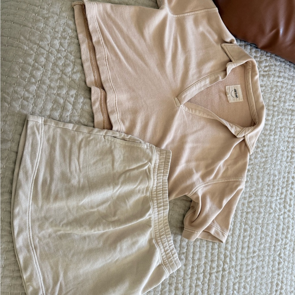 Aerie Cream Skirt Set